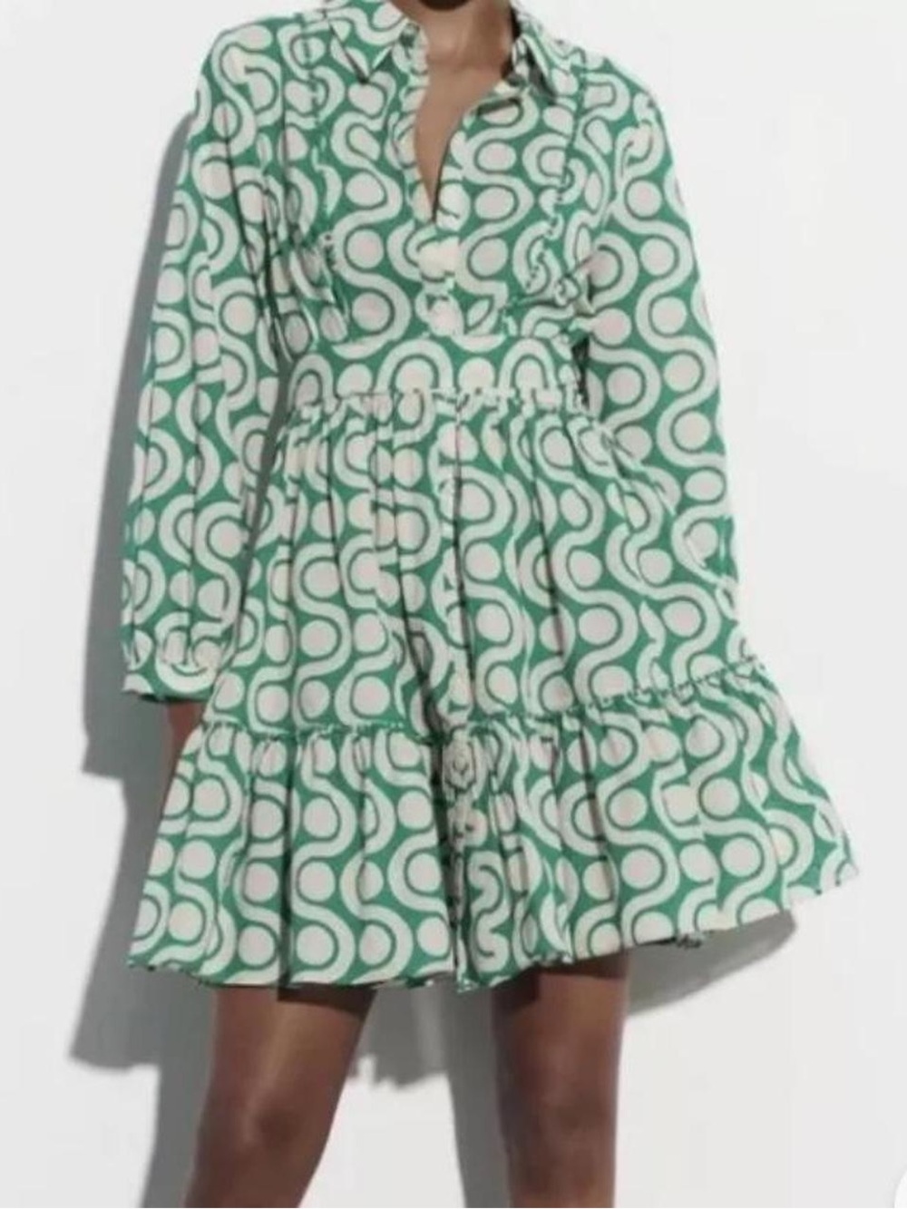 PRINTED SHORT DRESS - Picture 4 of 10